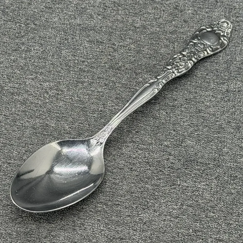 Vintage International Stainless KOREA Spoon Replacement Floral Scroll Flatware